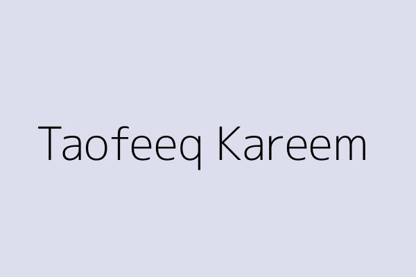 Taofeeq Kareem